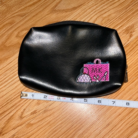 New Mary Kay Vintage Zippered MK Girlfriend Logo Makeup Bag Cosmetic Black - Picture 4 of 6